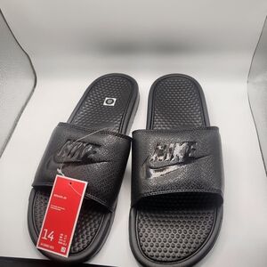 Nike Black Benassi JDI Slide Sandals